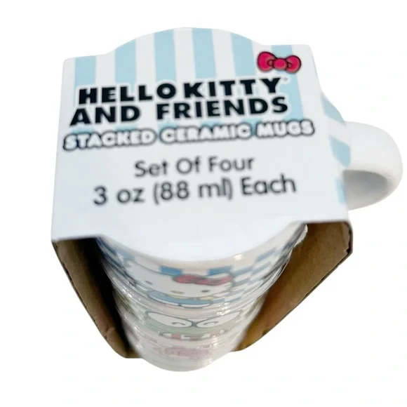 NWT Hello Kitty and Friends Stackable Mugs 3 oz each/set of 4 - Picture 2 of 12